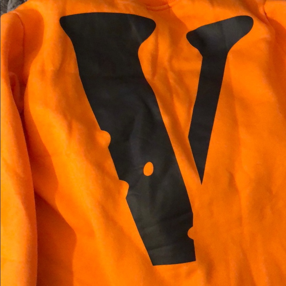 Orange crew neck sweater